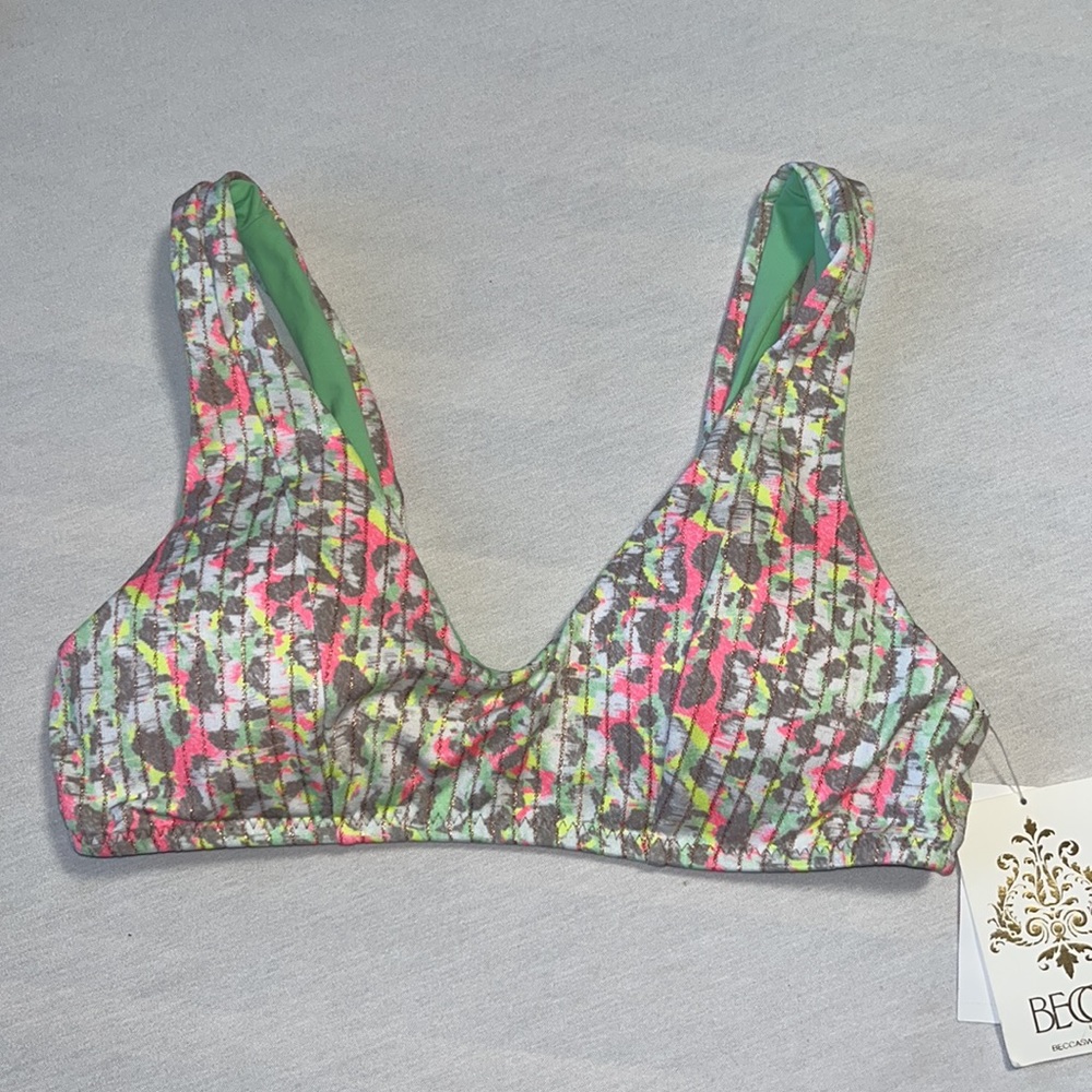 BECCA Multicolor Bikini Top Small - Picture 2 of 10